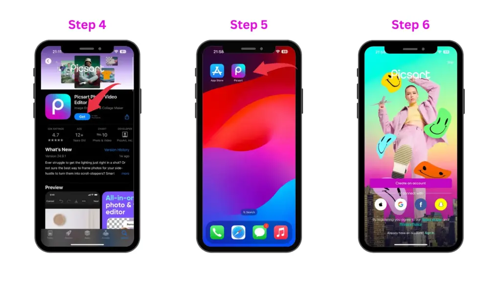 PicsArt for iOS installation guideline 2