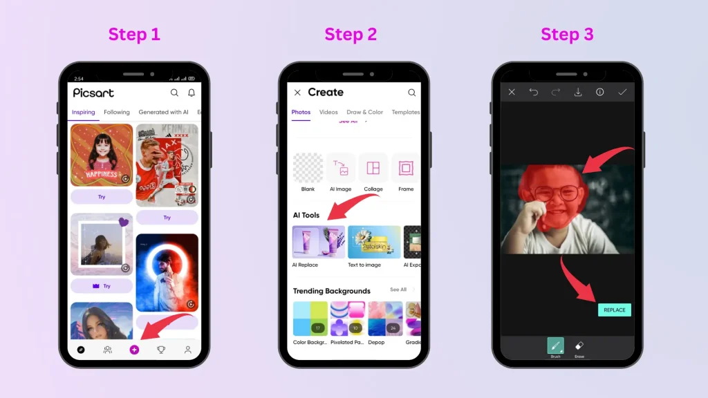 How to Face swap with PicAart's mobile version Step-by-Step Guide 1