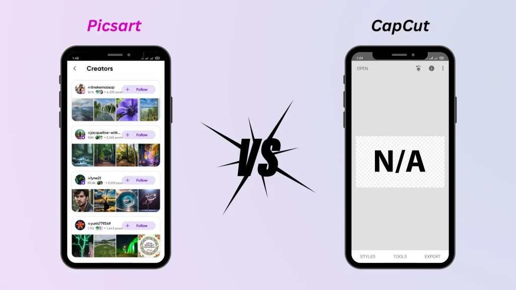 PicsArt vs CapCut Social Community Comparison