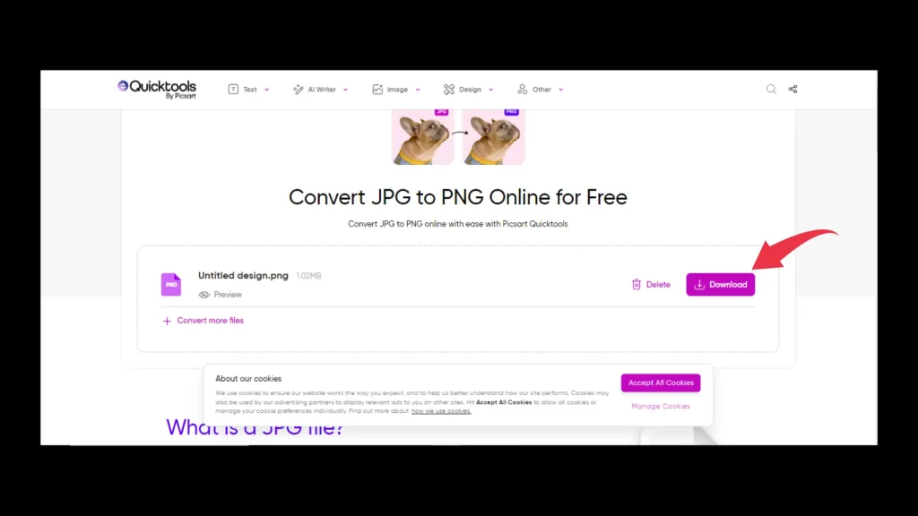 How to Convert JPG files to PNG, SVG, PDF Step by Step guide 3