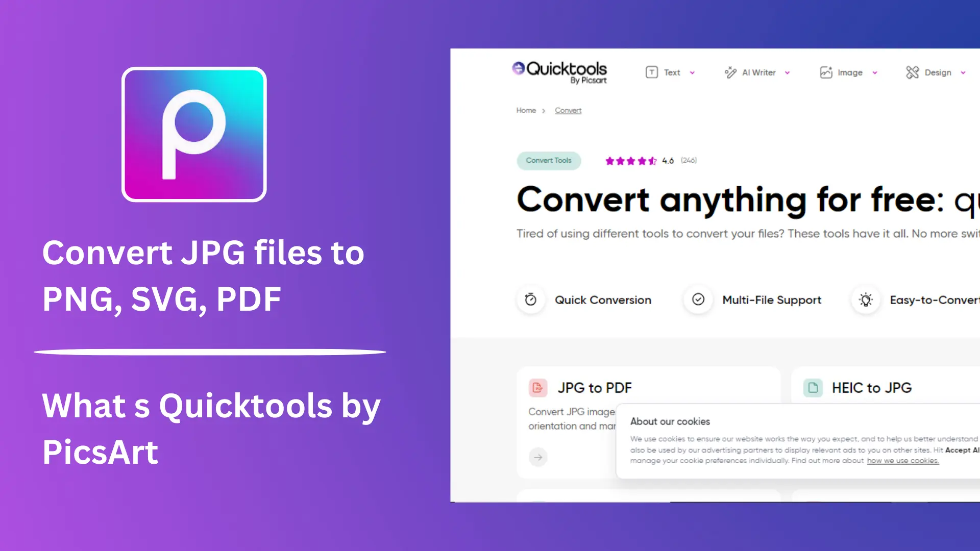 What is Quicktools by PicsArt How to Convert JPG Files into PNG?